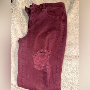 Red American eagle jeans